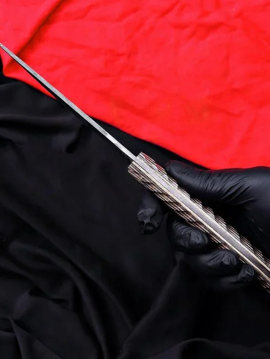 Handmade Fixed Blade Hunting Skinner Knife Damascus Steel Blade Pakka Wood Handl - Picture 2 of 3